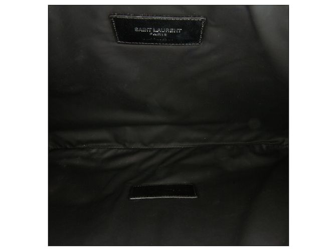 Pochette da spiaggia nera con zip Saint Laurent Nero - vista 6