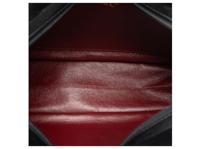 Borsa a tracolla Chanel in pelle di agnello Chevron nera Nero - vista 5
