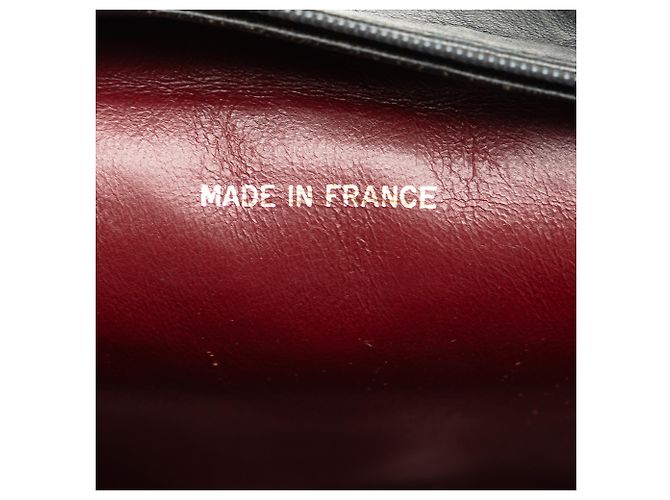 Borsa a tracolla Chanel in pelle di agnello Chevron nera Nero - vista 8