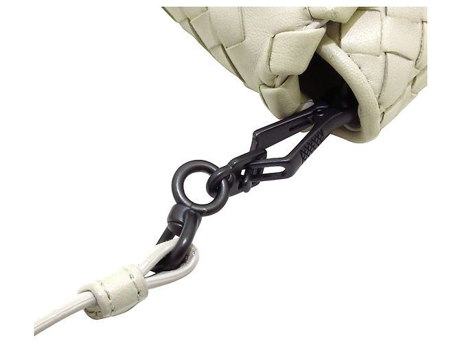 Borsa a tracolla con patta intrecciata bianca di Bottega Veneta Bianco - vista 11