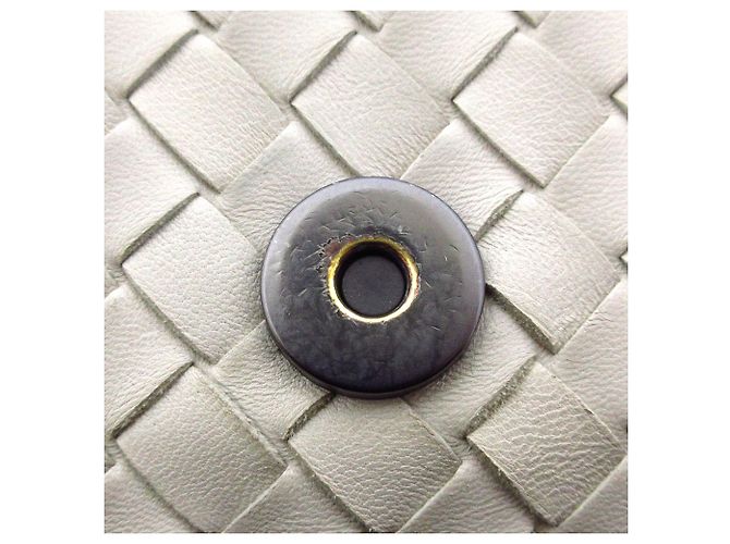 Borsa a tracolla con patta intrecciata bianca di Bottega Veneta Bianco - vista 8