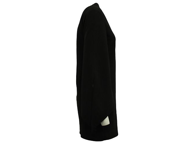 Tibi – Langärmliges Kleid mit V-Ausschnitt aus schwarzem Polyester - Ansicht 2