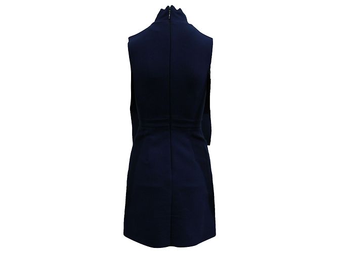 Miniabito MSGM a collo alto in poliestere blu navy - vista 2