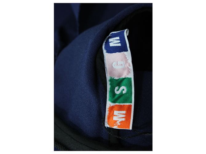 Miniabito MSGM a collo alto in poliestere blu navy - vista 4