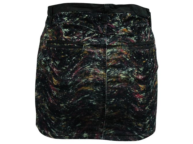 Minigonna Isabel Marant in tweed di cotone multicolore Stampa python - vista 2