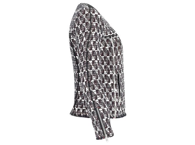 Chaqueta Iro Kamber Tweed de algodón blanco y negro - vista 2