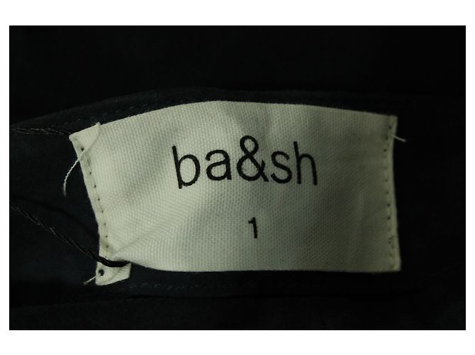 Ba&Sh Falda asimétrica Ba & Sh en piel de cabra negra Negro - vista 4