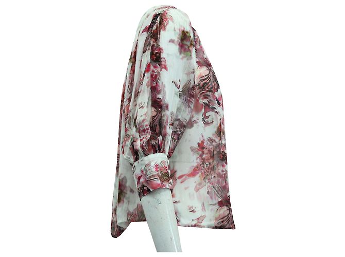Bluse mit Blumenmuster von Iro aus mehrfarbiger Viskose Python drucken - Ansicht 2