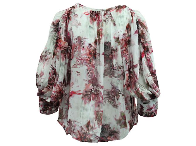 Bluse mit Blumenmuster von Iro aus mehrfarbiger Viskose Python drucken - Ansicht 3