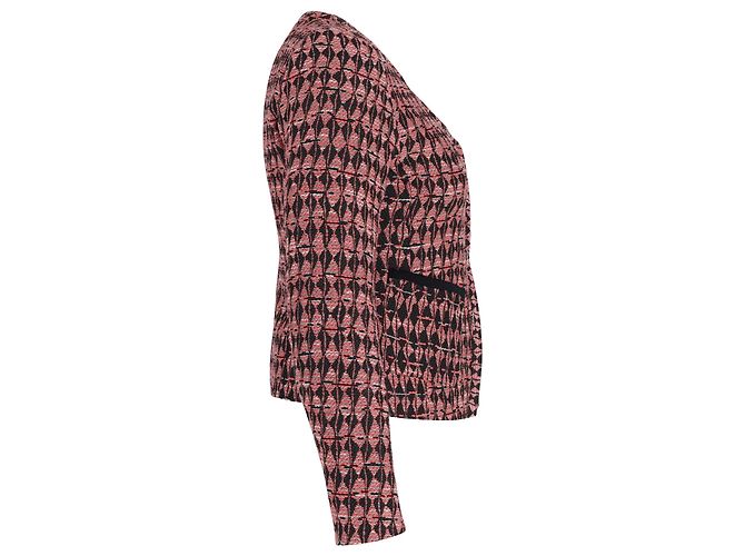Chaqueta Maje Tweed de algodón rosa - vista 2