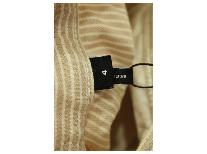Pantalones a rayas Marc Jacobs en algodón beige Castaño - vista 4