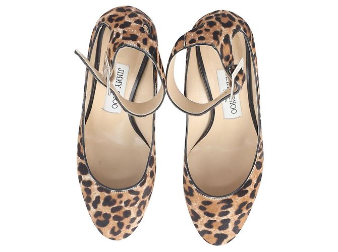 Jimmy Choo Helena 65 Décolleté con stampa leopardata in pelle di vitello - vista 4