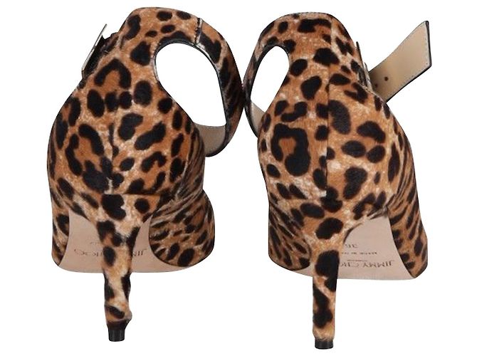 Jimmy Choo Helena 65 Décolleté con stampa leopardata in pelle di vitello - vista 5