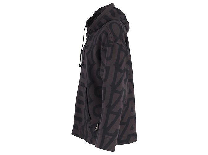 Marc Jacobs Monograma com capuz com cordão em algodão marrom - vista 2