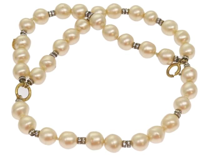 CHANEL Bracciale Perle Metallo Bianco CC Auth bs12272 - vista 3