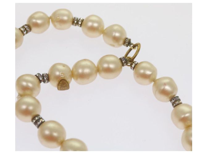 CHANEL Bracciale Perle Metallo Bianco CC Auth bs12272 - vista 5