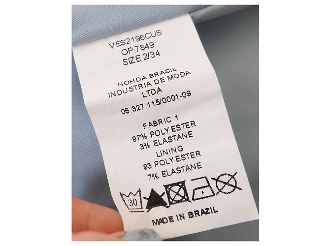 Autre Marque PatBO Blumenmuster Rüschen Saum Slip Kleid Blau - Ansicht 8