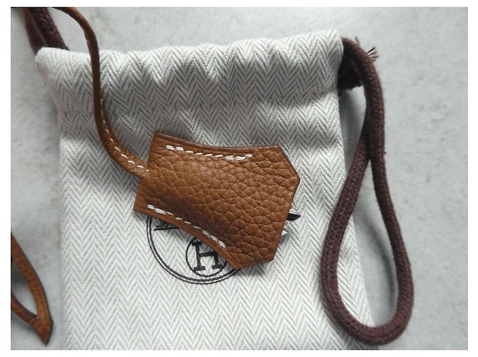 Hermès campanella, cerniera e lucchetto Hermes nuovi per borsa Hermes, scatola e dustbag Marrone - vista 3