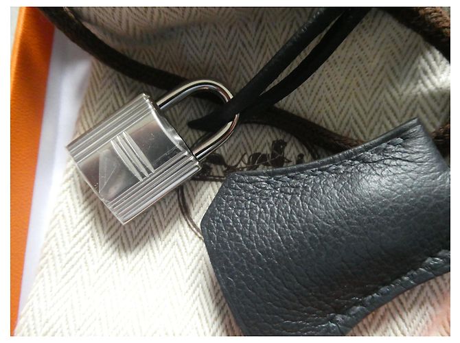 Hermès campanella, cerniera e lucchetto Hermes nuovi per borsa Hermes, scatola e sacchetto antipolvere. Nero - vista 3