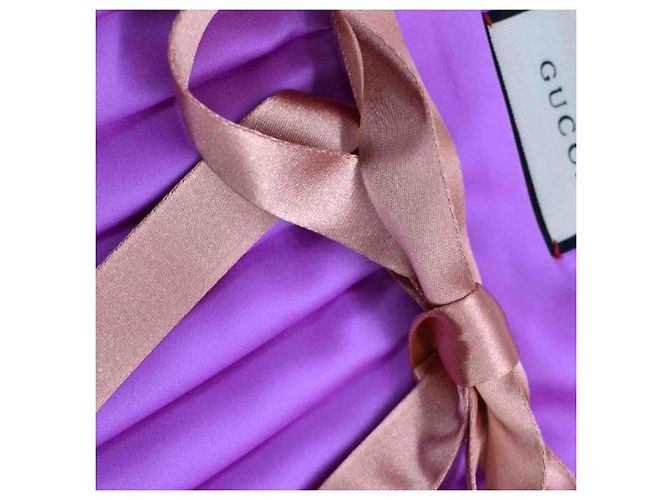 Falda plisada Gucci rosa con lazo - vista 3