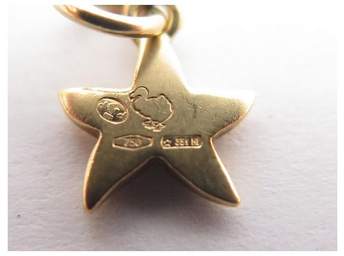 muito 2 PINGENTES DODO POMELLATO STAR STELLINA EM OURO AMARELO 18K COLLIE Dourado - vista 4