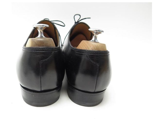 SCARPE AUBERCY 3 garofani 9.5 43.5 SCARPE DERBY . IN PELLE NERA Nero - vista 5