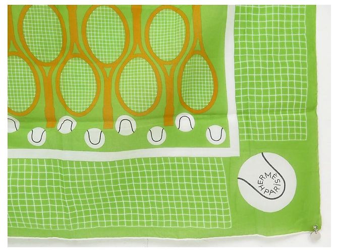 Hermès NUOVA SCIARPA HERMES 2008 NUMERO SPECIALE 75SCIARPA DA TENNIS LAOCTS ANNIVERSARIO Verde - vista 5