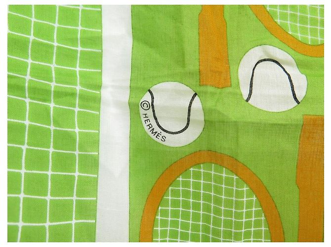 Hermès NUOVA SCIARPA HERMES 2008 NUMERO SPECIALE 75SCIARPA DA TENNIS LAOCTS ANNIVERSARIO Verde - vista 7