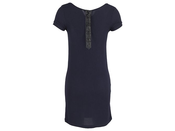 Abito aderente Sandro Paris in viscosa blu navy - vista 3