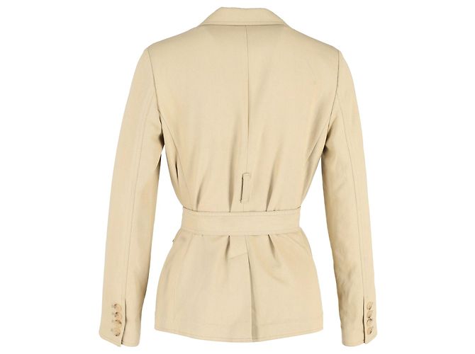 Nili Lotan Utility-Jacke mit Gürtel aus beiger Baumwolle Braun - Ansicht 3