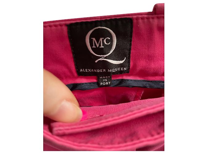 Verkürzte Hose von Alexander McQueen aus rosa Baumwolle - Ansicht 2