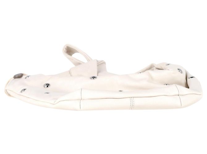 Sac Noeud Ornementé Maje en Cuir Blanc - vue 3
