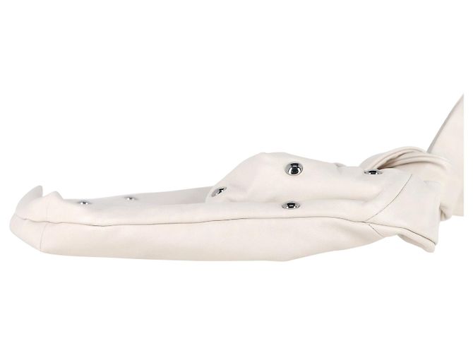 Sac Noeud Ornementé Maje en Cuir Blanc - vue 4
