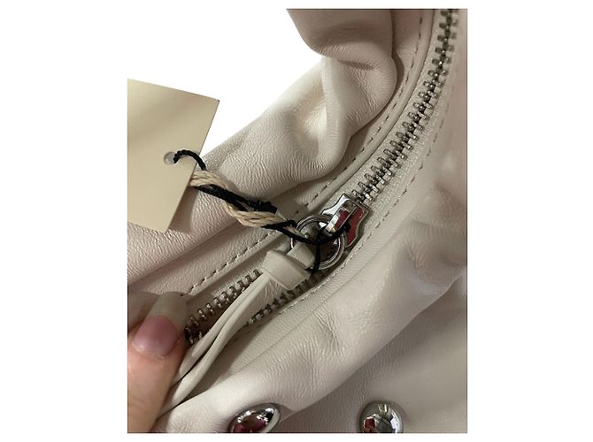 Sac Noeud Ornementé Maje en Cuir Blanc - vue 6