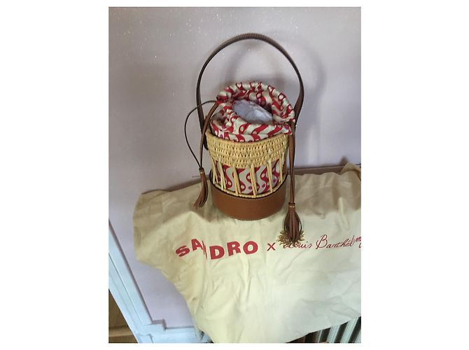 Piccola borsa a cestello del marchio Sandro Beige - vista 3
