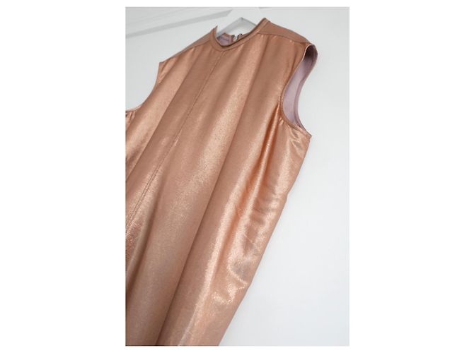 Rick Owens AW17 Glitter Audrey Lame Maxi Kleid Abendkleid Golden Kupfer - Ansicht 6