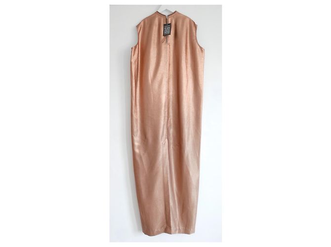 Rick Owens AW17 Glitter Audrey Lame Maxi Kleid Abendkleid Golden Kupfer - Ansicht 7