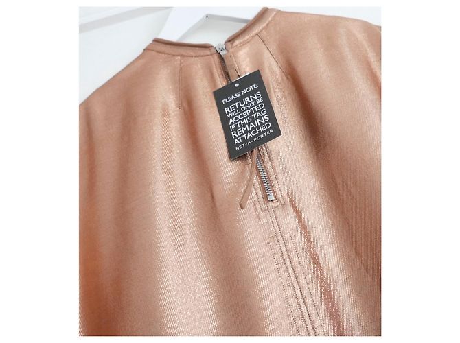 Rick Owens AW17 Glitter Audrey Lame Maxi Kleid Abendkleid Golden Kupfer - Ansicht 8