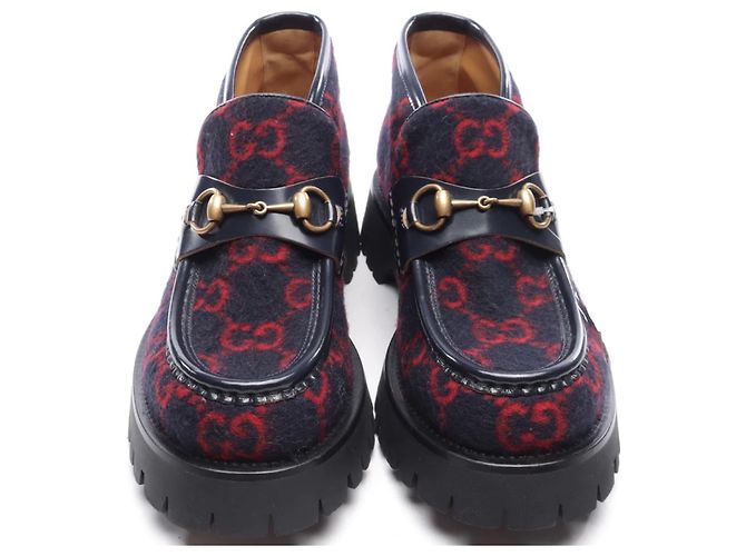 Gucci GG Muster Sneaker Leder dunkelrot Bordeaux - Ansicht 2