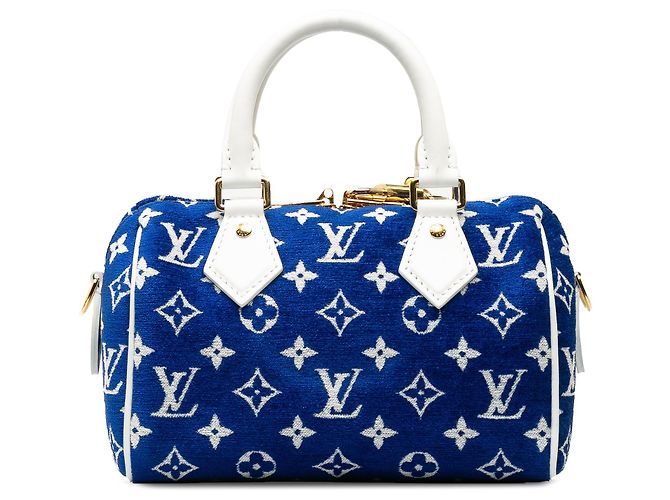 LOUIS VUITTON Sacs à main Speedy Bandoulière Bleu - vue 3