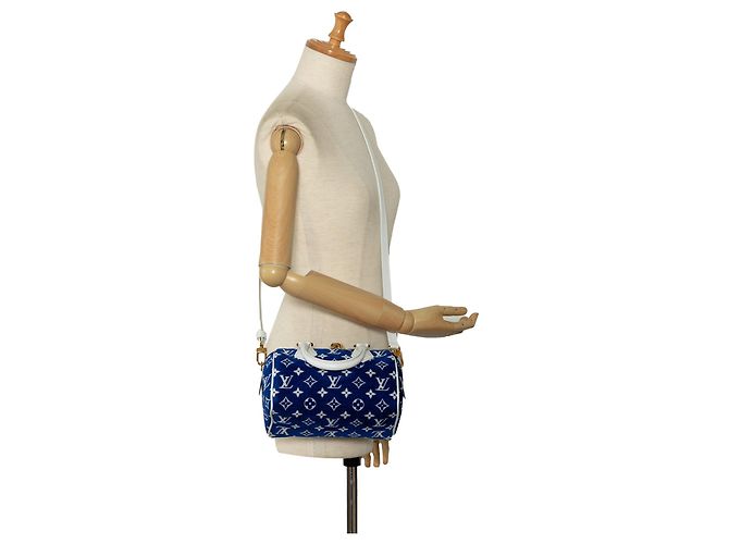 LOUIS VUITTON Sacs à main Speedy Bandoulière Bleu - vue 9