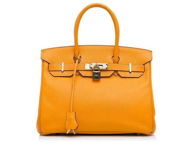 Birkin Hermès HERMES Handbags Boy Orange - view 15