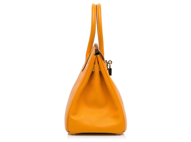 Birkin Hermès HERMES Handbags Boy Orange - view 3