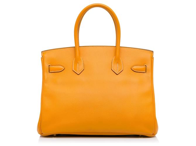 Birkin Hermès HERMES Handbags Boy Orange - view 4