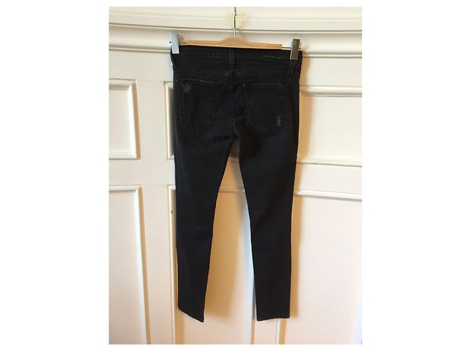 CURRENT ELLIOTT Jeans T.us 25 Cotone Nero - vista 2
