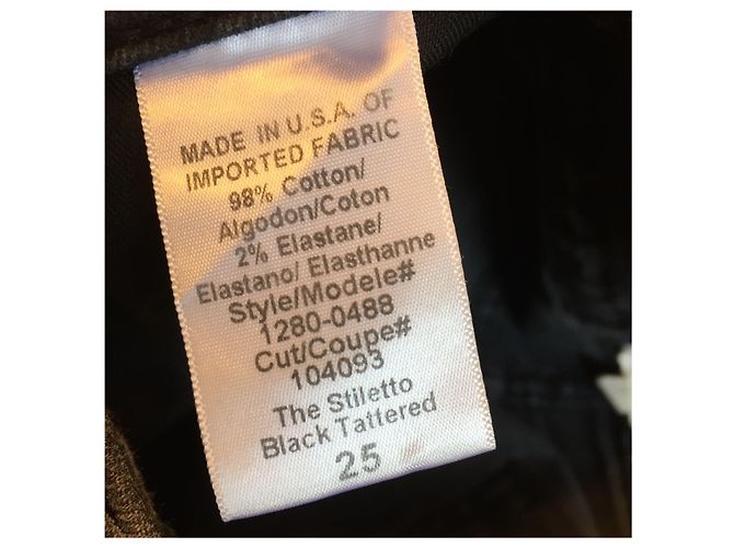 CURRENT ELLIOTT Jeans T.us 25 Cotone Nero - vista 4