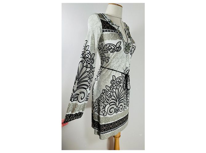 Hale Bob Seidenkleid Mehrfarben - Ansicht 4