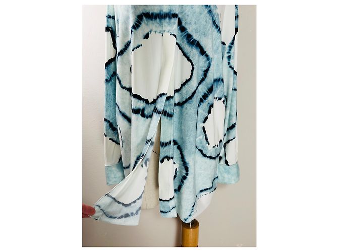 Camicia Norma Kamali Bianca e Blu Oversize Bianco - vista 3