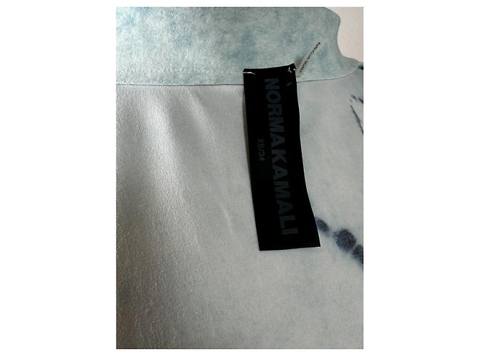 Camicia Norma Kamali Bianca e Blu Oversize Bianco - vista 6