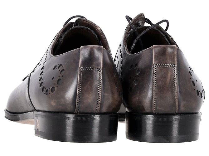 Dolce & Gabbana Scarpe Derby a Punta Traforate in Pelle Marrone - vista 4